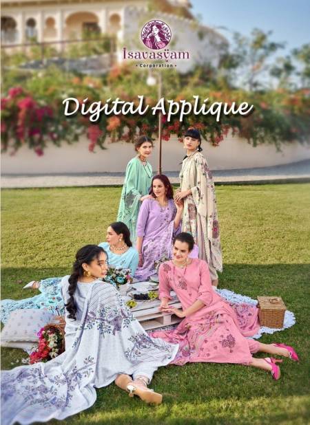 Digital Applique By Isavasyam Muslin Cotton Printed Readymade Suits Wholesale Price In Surat Catalog